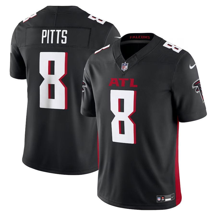 Men Atlanta Falcons #8 Kyle Pitts Nike Black Vapor F.U.S.E. Limited NFL Jersey->women nfl jersey->Women Jersey